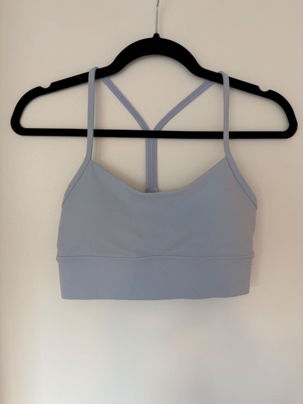 Lululemon Flow Y Nulu Longline Bra (Pastel Blue, Size 6)